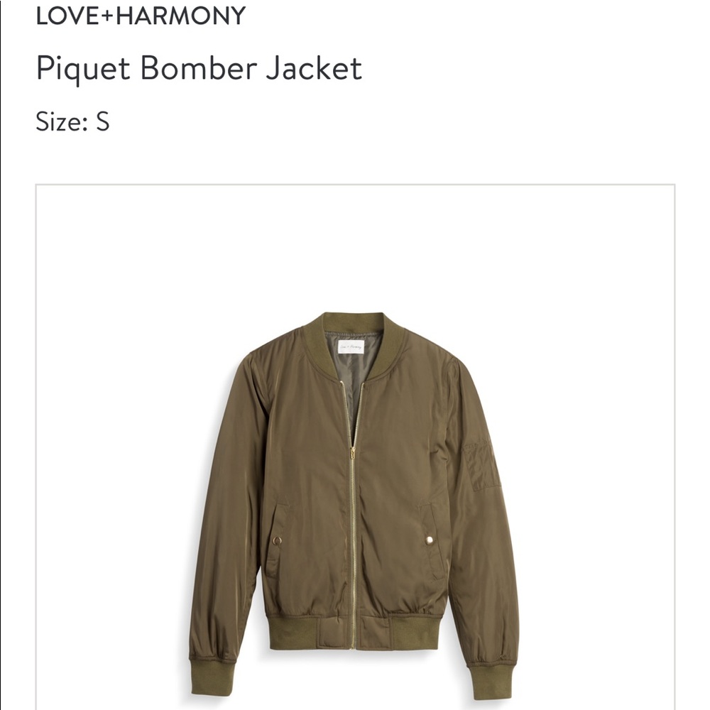 Love + Harmony Piquet Bomber Jacket